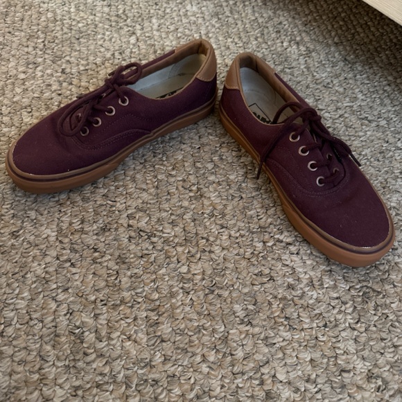 Vans Women's Sneakers in Burgundy and Brown - Picture 2 of 6